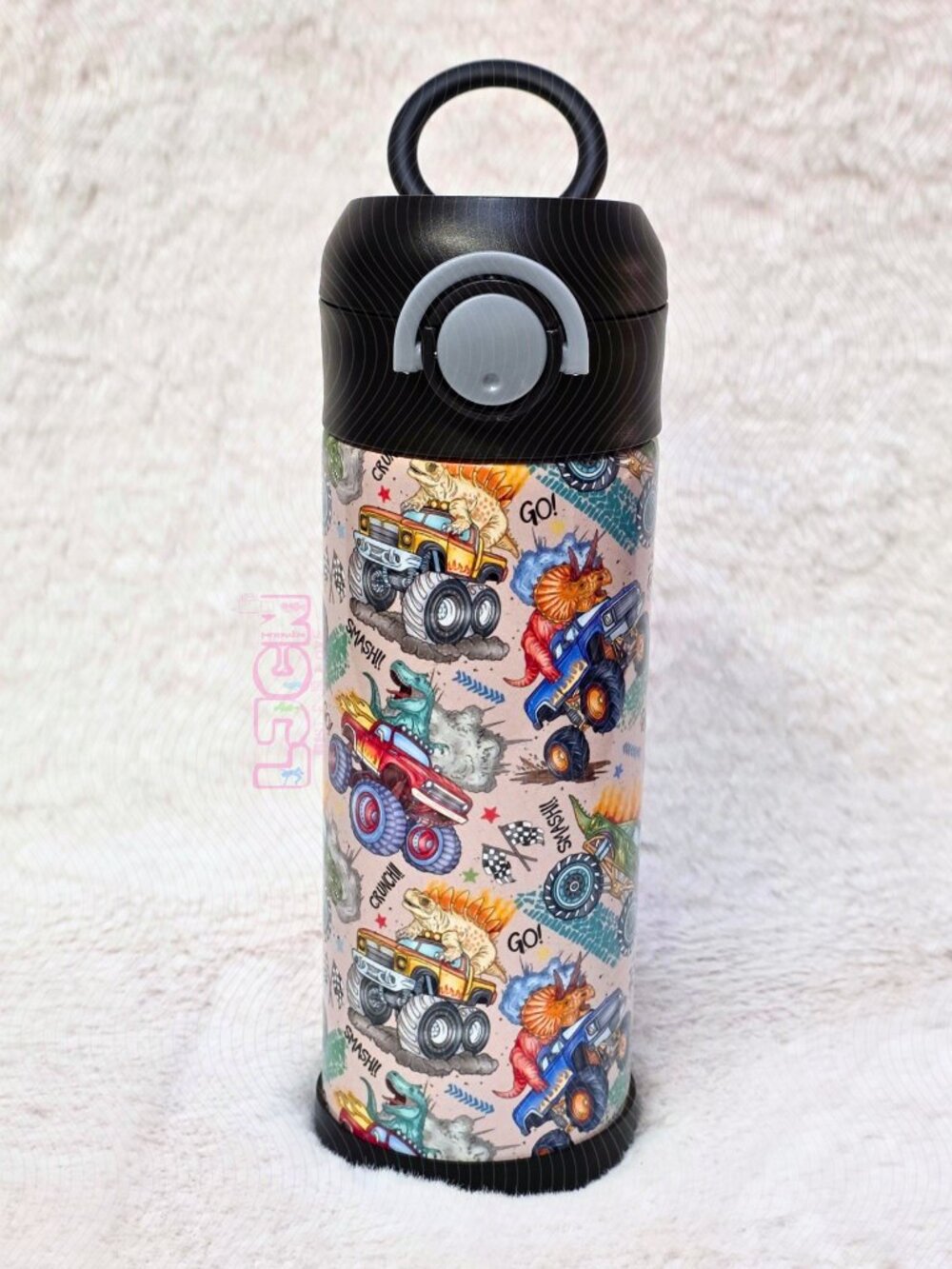 DINOS MONSTER TRUCK 12oz KIDS WATER BOTTLE